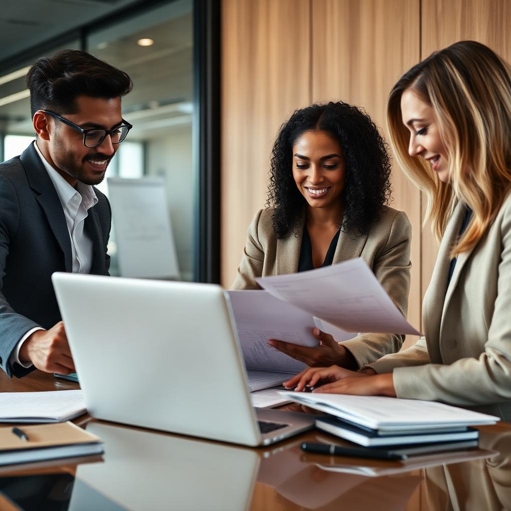 Profesional reorganizando prioridades junto a su equipo en un contexto de cambio corporativo